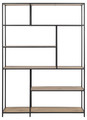 Shelving Unit Seaford XIV, oak/black