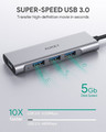 Aukey USB-C HUB 4in1 4xUSB 3.0 CB-C94 Aluminium