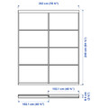 SKYTTA / MEHAMN/AULI Sliding door combination, white/white stained oak effect mirror glass, 202x240 cm