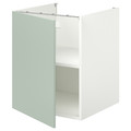 ENHET Bc w shlf/door, white/pale grey-green, 60x62x75 cm