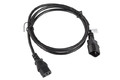 Lanberg Power Cord Extension Cord IEC 320 C13 - C14 VDE 1.8m, black