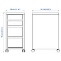 MICKE Drawer unit on castors, white stained oak effect, 35x50x75 cm