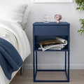 VIKHAMMER Bedside table, blue, 40x39 cm