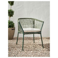 SEGERÖN Chair with armrests, outdoor, dark green