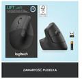 Logitech Optical Wireless Mouse Lift Graphite Left Handed 910-006474