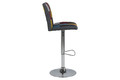 Bar Stool Sylvia, patchwork/brushed metal