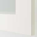 BERGSBO Door with hinges, frosted glass, white, 50x229 cm