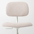 BLECKBERGET Swivel chair, Klovsta white/orange-brown