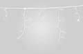 Christmas Curtain Lights In-/Outdoor 100 LED 4.8m, icicles, white cable, cool white