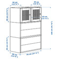 EKET / VÄLJARE Wall-mounted cabinet combination, white/pine, 70x35x105 cm