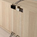 BESTÅ TV bench with doors, white stained oak effect/Lappviken/Stubbarp white, 120x42x74 cm