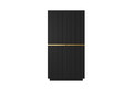 Wardrobe Nicole 100 cm, matt black, gold handles