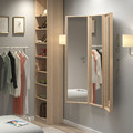 NISSEDAL Mirror, white stained oak effect, 40x150 cm