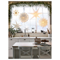 STRÅLA Lamp shade, 3D flower/star-shaped white, 60 cm