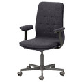 MULLFJÄLLET Conference chair with castors, Naggen dark grey