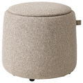 JÄRRESTAD Pouffe, with storage/Tonerud dark beige