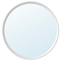 HÄNGIG Mirror, white, round, 26 cm