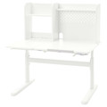 BERGLÄRKA Desk, white/tiltable, 100x70 cm