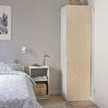 PLATSA Wardrobe with 2 doors, white/Kalbåden lively pine effect, 60x57x221 cm