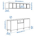 BESTÅ / EKET TV storage combination, white, 210x40x220 cm