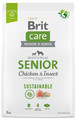 Brit Care Sustainable Senior Chicken & Insect Dog Dry Food 3kg