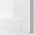 BESTÅ TV bench with drawers, white/Sutterviken/Kabbarp white clear glass, 180x42x74 cm