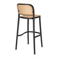 Bar Stool with Backrest Antonio, black