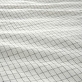 ÅKERFIBBLA Duvet cover and pillowcase, white black/check, 150x200/50x60 cm