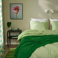 PILTANDVINGE Duvet cover and 2 pillowcases, light green, 200x200/50x60 cm