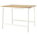 MITTZON Conference table, oak veneer/white, 140x108x105 cm
