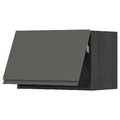 METOD Wall cabinet horizontal w push-open, black/Voxtorp dark grey, 60x40 cm