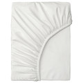 BRUKSVARA Fitted sheet, white, 90x200 cm