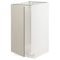 METOD Base cab f sink/waste sorting, white/Stensund beige, 40x60 cm