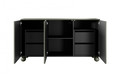 Cabinet Sonatia II 150 cm, with 4 internal drawers, olive