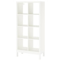 KALLAX Shelving unit with underframe, white/white, 77x164 cm