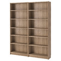 BILLY Bookcase combination, oak effect, 160x28x202 cm