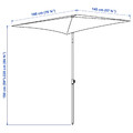 TVETÖ Parasol, tilting, grey-beige white, 180x145 cm