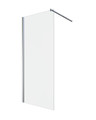 GoodHome Walk-in Shower Panel Beloya 100 cm, chrome/transparent