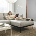 ÄPPLARYD Chaise longue section, Lejde light grey