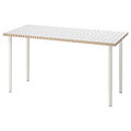 LAGKAPTEN / OLOV Desk, white anthracite/white, 140x60 cm