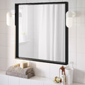 NISSEDAL Mirror, black, 65x65 cm