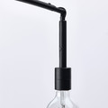 ÄLVSTARR / SKAFTET Floor lamp, arched, chrome effect/black
