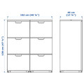 GALANT Storage combination with filing, white, 102x120 cm