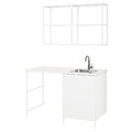 ENHET Storage combination for laundry, white, 139x63.5x87.5 cm