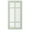 STENSUND Glass door, light green, 40x80 cm