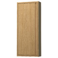 ÄNGSJÖN Wall cabinet with door, oak effect, 40x15x95 cm