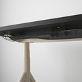 IDÅSEN Desk sit/stand, black/beige, 160x80 cm