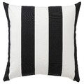 HÖSTAGILLE Cushion cover, stripe pattern white/black, 50x50 cm