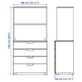 GALANT Storage combination with drawers, white, 80x160 cm