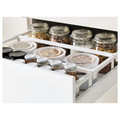 METOD / MAXIMERA High cab f oven w door/3 drawers, white/Havstorp beige, 60x60x240 cm